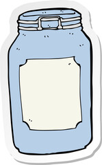 sticker of a cartoon jar