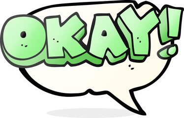 speech bubble cartoon okay symbol