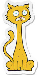 sticker of a cartoon cat