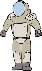 hand drawn doodle style cartoon space man