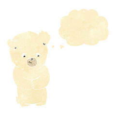 cute cartoon polar bear with thought bubble