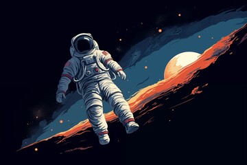 Fototapeta premium astronaut in space