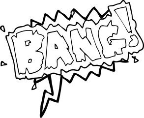 speech bubble cartoon bang symbol