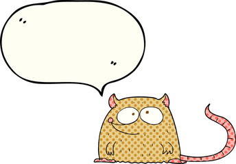 comic book speech bubble cartoon mouse