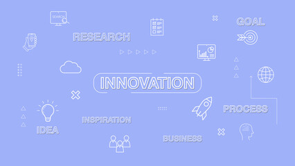 ビジネスシーンのワードとアイコンの背景