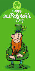 Saint Patrick Day design with Leprechaun with clover