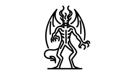 Devil demon icon. vector illustration on white background