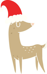 flat color style cartoon christmas reindeer - 751518660