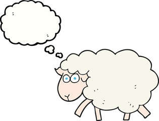 thought bubble cartoon sheep