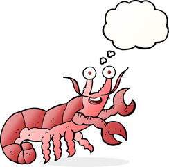 thought bubble cartoon lobster