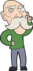 cartoon annoyed old man