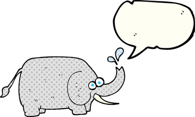 comic book speech bubble cartoon elephant