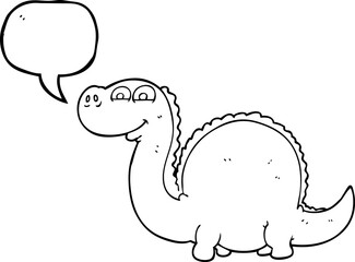 speech bubble cartoon dinosaur