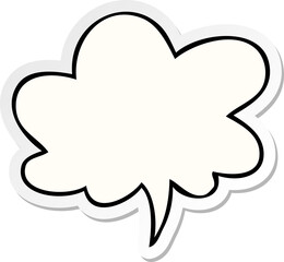 cartoon speech bubble sticker and speech bubble sticker