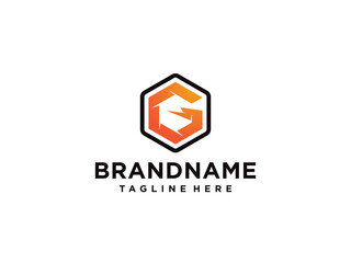 Letter G Modern Shape Logo Design Template Element