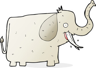 cartoon happy elephant