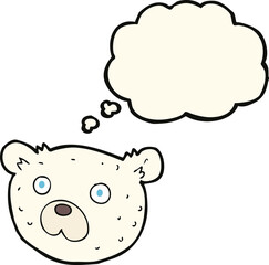 cartoon polar bear with thought bubble