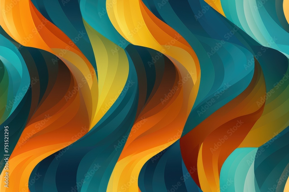 Poster seamless pattern with abstract waves and spots. illustration for background. generative ai