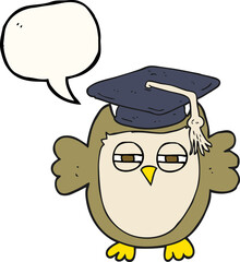 speech bubble cartoon clever owl