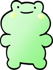 cartoon doodle frog