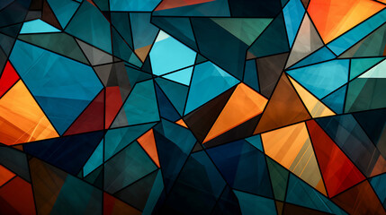Stained Glass Abstract Geometric background wallpaper