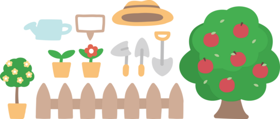 식목일에 나무를 심는 어린이 일러스트