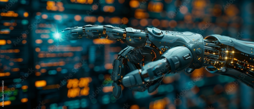 Poster in security trading stock exchange market, ai helps traders analyze data. ai chatbot trades on forex