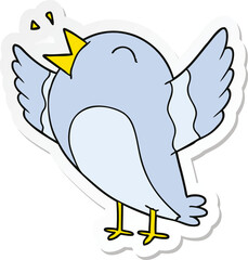 sticker of a cartoon bird