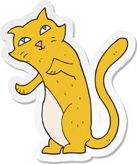sticker of a cartoon cat