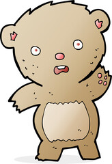 Obraz premium cartoon unhappy teddy bear
