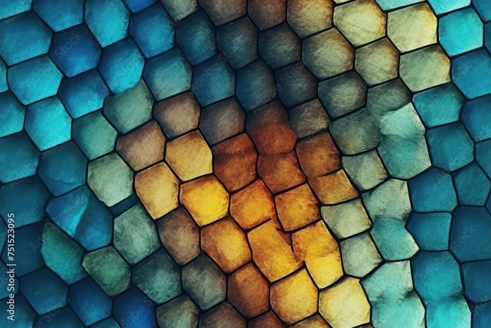Aufkleber abstract colorful seamless pattern of scales. generative ai