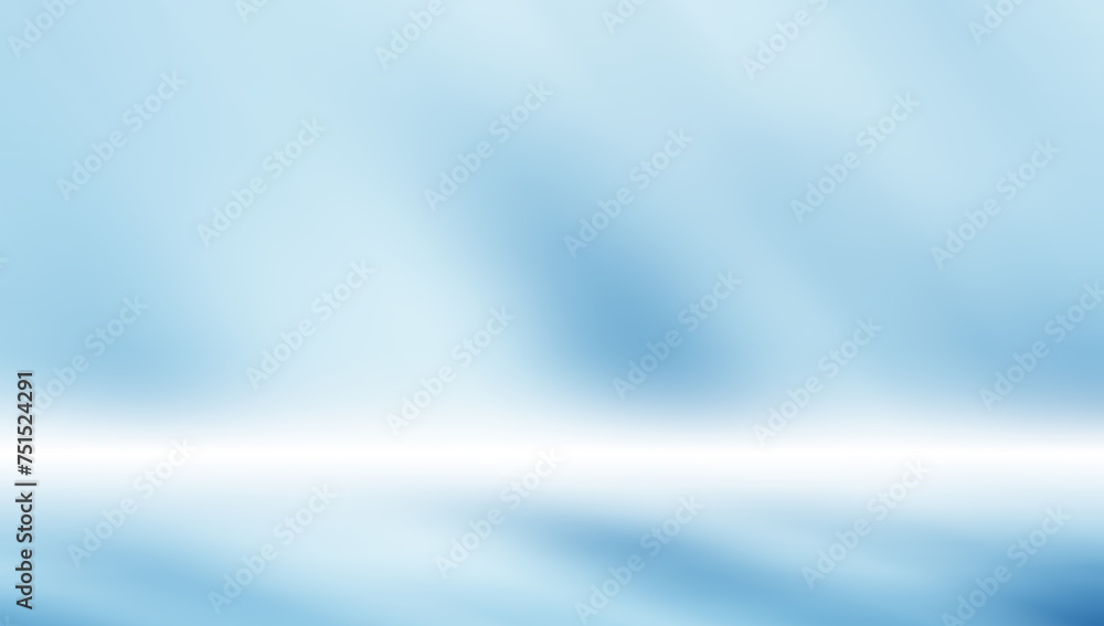 Wall mural light blue gradient abstract background. empty room for display product