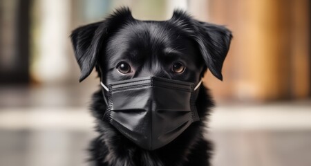  Puppy's first fashion statement - A chic mask for a safe world