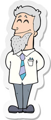 sticker of a cartoon psychologist