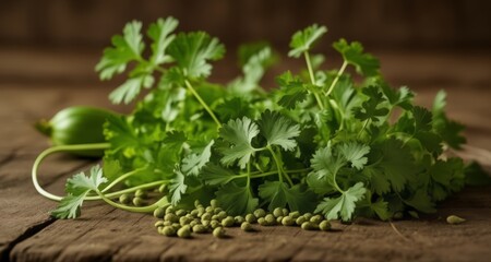 Fototapeta premium Freshly harvested herbs and seeds, ready for culinary delight