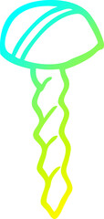 cold gradient line drawing cartoon screw