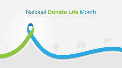 National donate life month vector design