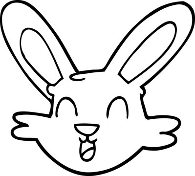 recommend clip art: line drawing cartoon cute bunny