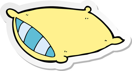 sticker of a cartoon pillow