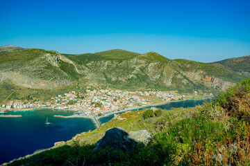Fototapeta na wymiar Monemvasia, Greece. View over the fortified town 
