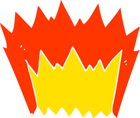flat color illustration of a cartoon explosion