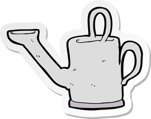 sticker of a watering can cartoon