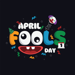 April Fools Day. With a unique design. Suitable for Cards, banners, posters, social media and more. 