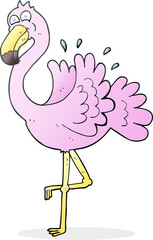 cartoon flamingo
