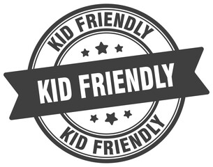 Obraz premium kid friendly stamp. kid friendly label on transparent background. round sign