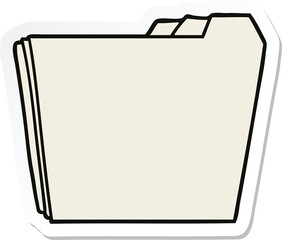 sticker of a cartoon business folders