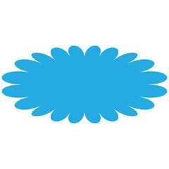 Scallop Circle Silhouette Shapes Icon Set