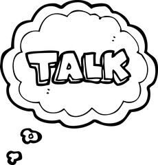 thought bubble cartoon talk symbol