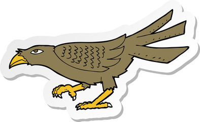 sticker of a cartoon bird