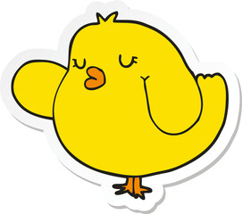 sticker of a cartoon bird